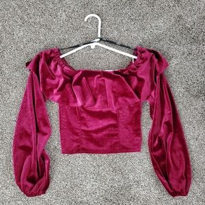 Off Shoulder Cropped Top